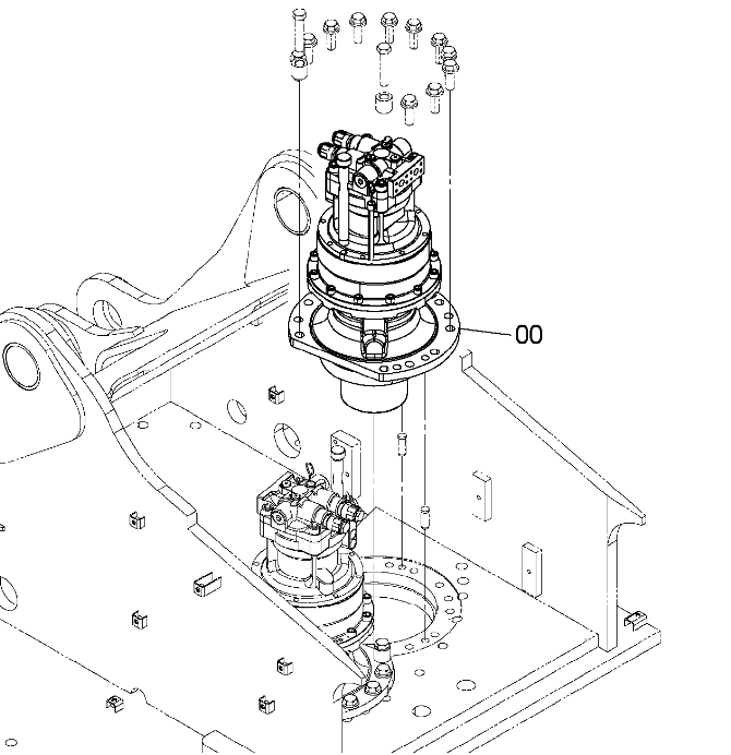 Hitachi ZX470LC-5G Nihajna naprava YB60000927 9301098